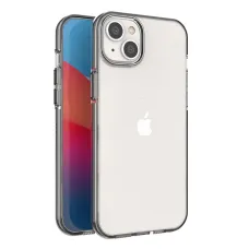 Spring Case tok iPhone 14 Plus szilikon tok kerettel fekete