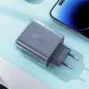 Acefast GaN 65W töltő 3 porttal (1xUSB, 2xUSB C) szürke (A45) - 1. kép