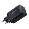 Joyroom gyors GaN töltő 65W USB-A, 2x USB-C fekete + USB-C - USB-C kábel 100W 1.2m (TCG01) - 0. kép