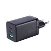 Joyroom gyors GaN töltő 65W USB-A, 2x USB-C fekete + USB-C - USB-C kábel 100W 1.2m (TCG01) - 1. kép