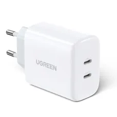 Ugreen töltő 2x USB Type-C 40W Power Delivery fehér (10343)