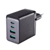 Joyroom GaN töltő 67W 4 portos (2x USB, 2x USB C) fekete (TCG02) + USB C - USB C kábel 100W 1.2m - 0. kép