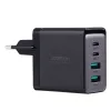 Joyroom GaN töltő 67W 4 portos (2x USB, 2x USB C) fekete (TCG02) + USB C - USB C kábel 100W 1.2m - 2. kép