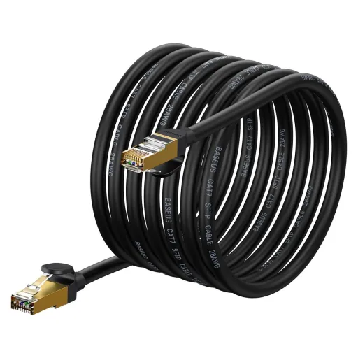 Baseus Speed Seven Nagy Sebességű RJ45 Hálózati Kábel 10Gbps 8m Fekete (WKJS010601)