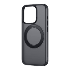 Baseus SkyRing Magnetic tok tartóval iPhone 15 Pro-hoz + üvegfólia és tisztítókészlet (fekete)
