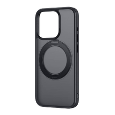 Baseus SkyRing Magnetic állvánnyal iPhone 14 Pro Max tok + üvegfólia és tisztítókészlet (fekete)