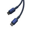 Kábel USB-C to USB-C Baseus Tungsten Gold, 100W, 2m (kék) - 2. kép