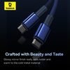 Kábel USB-C to USB-C Baseus Tungsten Gold, 100W, 2m (kék) - 4. kép