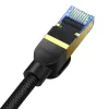 Baseus fonott hálózati kábel Cat.7, Ethernet RJ45, 10Gbps, 5m (fekete) - 3. kép