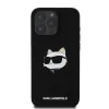 Karl Lagerfeld Folyékony Szilikon Choupette Fej MagSafe tok iPhone 16 Pro Fekete - 0. kép