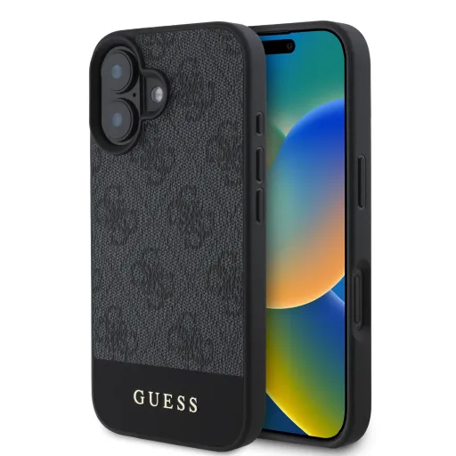 Guess PU 4G Stripe tok iPhone 16 Grey