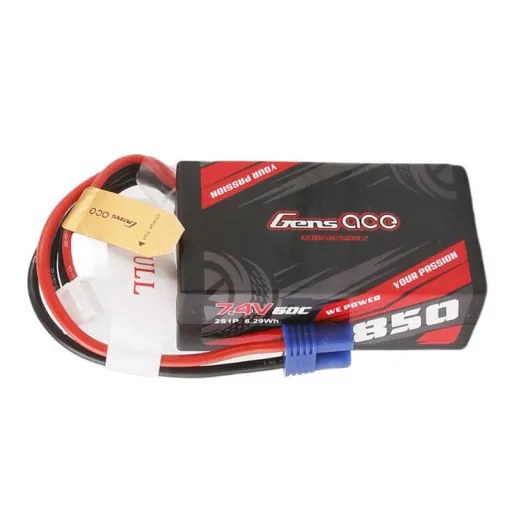 Gens Ace 850mAh 7,4V 60C 2S1P EC2 csatlakozós akkumulátor