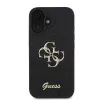 Guess PU Fixed Glitter 4G Metal Logo tok iPhone 16 készülékhez fekete - 0. kép