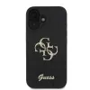 Guess PU Fixed Glitter 4G Metal Logo tok iPhone 16 készülékhez fekete - 2. kép