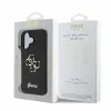 Guess PU Fixed Glitter 4G Metal Logo tok iPhone 16 készülékhez fekete - 3. kép