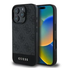 Guess PU 4G Stripe tok iPhone 16 Pro-hoz Szürke