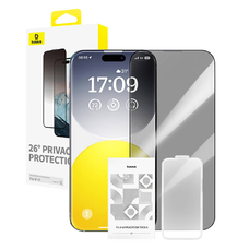 Baseus Diamond adatvédelmi edzett üvegfólia iPhone 15