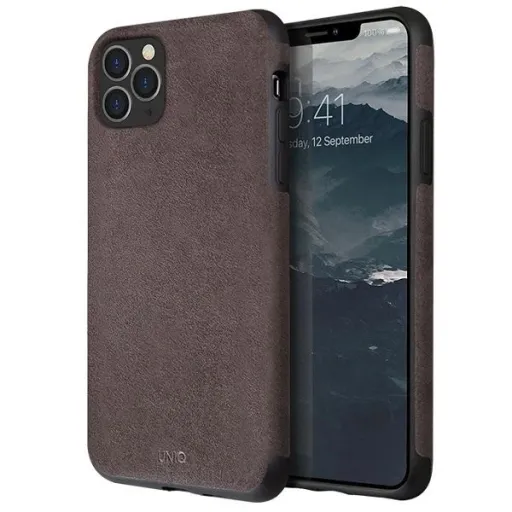 Uniq Sueve tok iPhone 11 Pro Max - sötétszürke