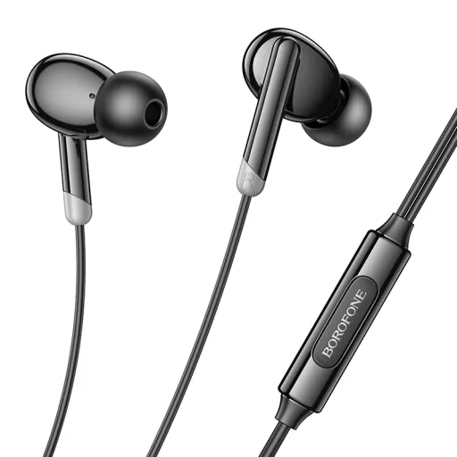 Borofone Earphones BM92 Refined, mikrofonnal, fekete