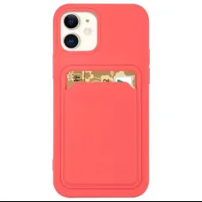 Card Case Szilikon Pénztárca Kártyatartóval Dokumentumokhoz iPhone 12 Pro Max Narancssárga tok