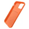 Card Case Szilikon Pénztárca Kártyatartóval Dokumentumokhoz iPhone 12 Pro Max Narancssárga tok - 3. kép