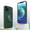 Ring Case szilikon tok ujjtámasszal és állvánnyal iPhone 12 Pro Max-hoz menta tok - 0. kép