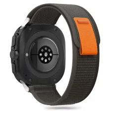 Tech-Protect Nylon szíj Samsung Galaxy Watch Ultra (47mm) - Fekete/Narancs