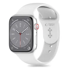 Tech-Protect szilikon szíj Apple Watch 4 / 5 / 6 / 7 / 8 / 9 / SE (38 / 40 / 41 mm) - Fehér