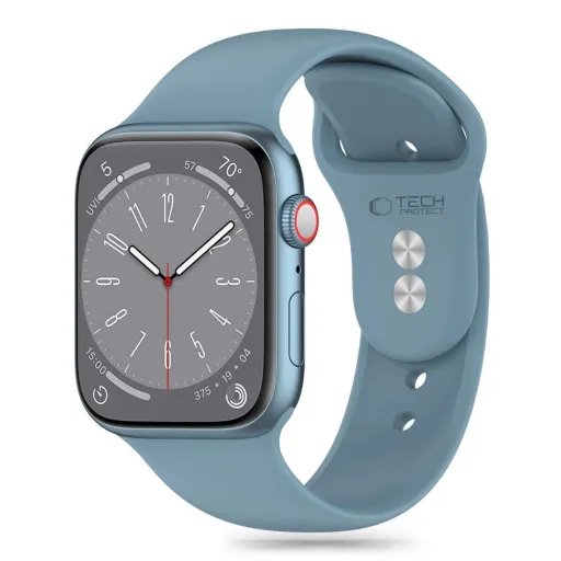 Tech-Protect Silicone szíj Apple Watch 4 / 5 / 6 / 7 / 8 / 9 / SE / Ultra 1 / 2 (42 / 44 / 45 / 49 mm) - Kék