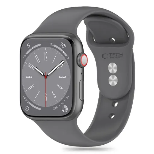 Tech-Protect szilikonszíj Apple Watch 4 / 5 / 6 / 7 / 8 / 9 / SE / Ultra 1 / 2 (42 / 44 / 45 / 49 mm) - Szürke