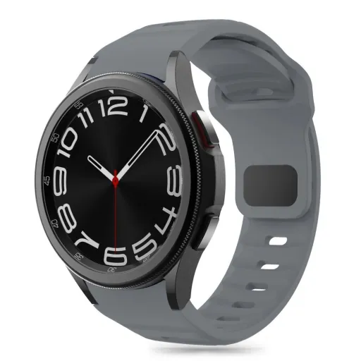 Tech-Protect Silicone Line óraszíj Samsung Galaxy Watch 4 / 5 / 5 Pro / 6 / 7 / FE - Szürke