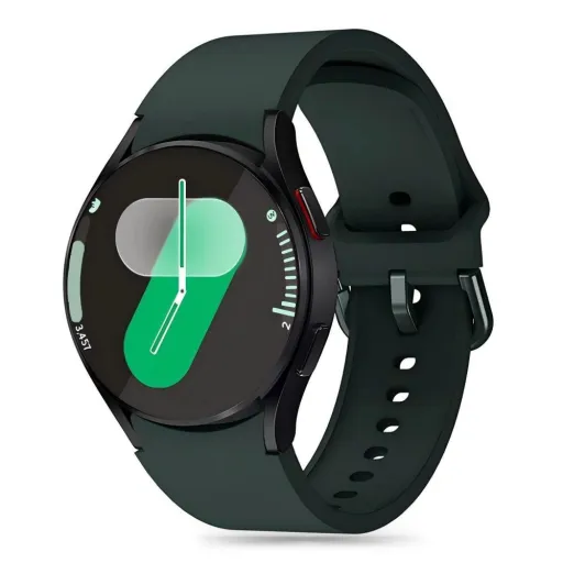 Tech-Protect Szilikon Szíj Samsung Galaxy Watch 4 / 5 / 5 Pro / 6 / 7 / FE - Zöld