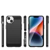 Carbon tok iPhone 14 tok rugalmas gél hátlap fekete - 0. kép