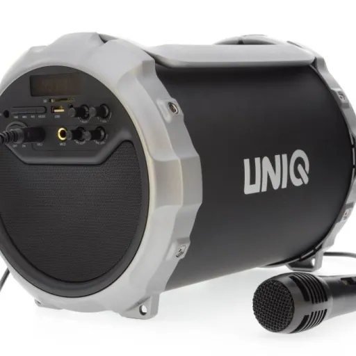 UNIQ Karaoke bluetooth hangszóró fekete színben mikrofonnal