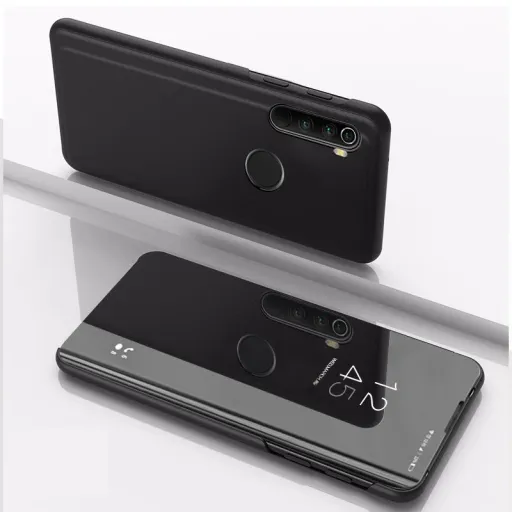 Clear View mágneses fliptok Xiaomi Redmi Note 8 fekete Clear View mágneses fliptok Xiaomi Redmi Note 8 fekete