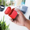Szilikon Airpods 1/2 tok karabinerrel piros színben - 2. kép