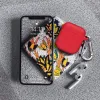 Szilikon Airpods 1/2 tok karabinerrel piros színben - 3. kép