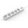 LDNIO 3.4A hálózati elosztó 4x aljzat/ 4x USB -s fehér, elosztó usb-vel, hosszabbító (SE4432) - 4. kép