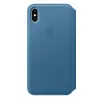 iPhone XS MAX Apple bőr Flip tok Cape Cod Blue színben (MRX52ZM/A) - 0. kép