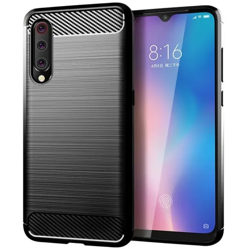 Carbon mintájú TPU tok Xiaomi Redmi Mi A3 / Xiaomi Mi CC9E fekete