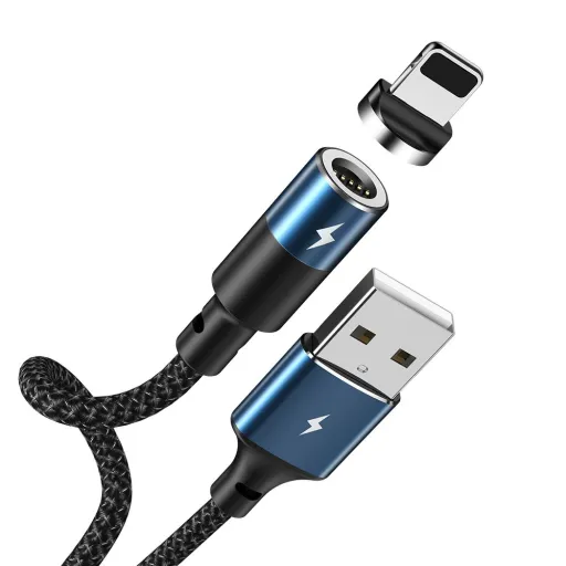 Remax Zigie mágneses USB-Lightning kábel 3A 1.2m fekete