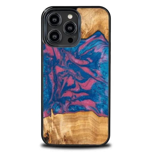 Bewood Unique Vegas pink és kék fa és gyanta tok iPhone 15 Pro Max Bewood Unique Vegas pink és kék fa és gyanta tok iPhone 15 Pro Max