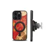 Bewood Unique MagSafe Párizs fa és gyanta tok iPhone 15 Pro - Piros és arany tok - 0. kép