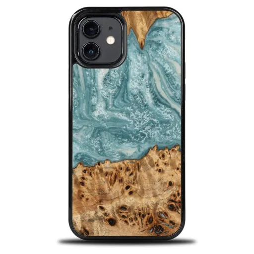 Wood and Resin tok iPhone 12/12 Pro Bewood Unique Uranus - Kék és Fehér Wood and Resin tok iPhone 12/12 Pro Bewood Unique Uranus - Kék és Fehér