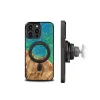 Bewood Unique MagSafe Tokyo Fa és Gyanta Tok iPhone 15 Pro Max - Zöld és Kék tok - 0. kép