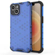 Páncélozott Honeycomb iPhone 14 tok hibrid borító kék