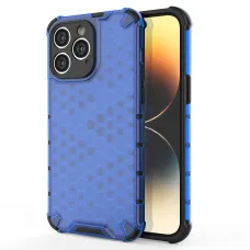 Honeycomb tok iPhone 14 Pro-hoz páncélozott hibrid hátlap kék