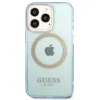 Guess Gold Outline Translucent MagSafe tok iPhone 13 Pro - kék - 1. kép