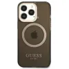 Guess Arany Körvonal Átlátszó MagSafe Tok iPhone 13 Pro - Fekete - 1. kép