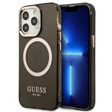 Guess Arany Körvonal Átlátszó MagSafe Tok iPhone 13 Pro - Fekete